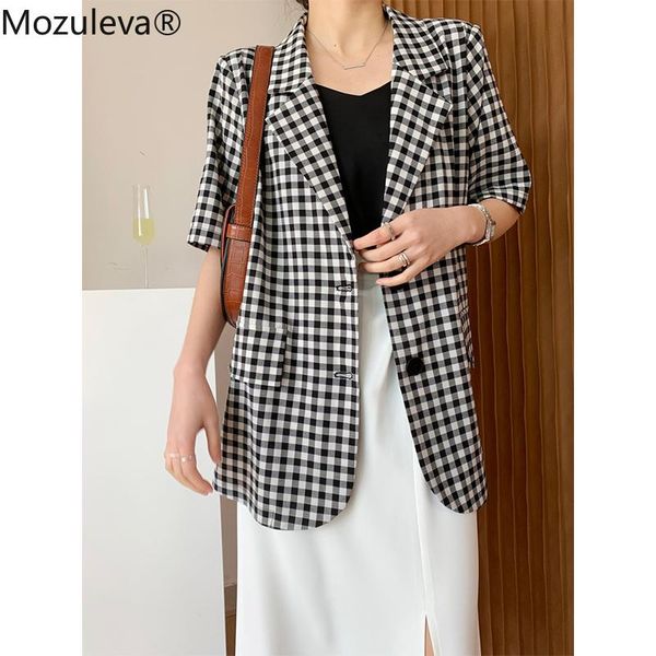 women's suits & blazers mozuleva 2021 chic loose women plaid blazer spring summer single buttons office ladies oversized suit jacket sh, White;black
women's suits & blazers mozuleva 2021 chic loose women plaid blazer spring summer single buttons office ladies oversized suit jacket sh, White;black