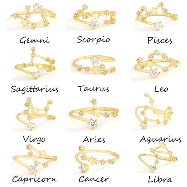 designer rings 12 constellations adjustable zodiac sign finger crystal ring for women gold silver color zirconia open charm wedding jewely, Golden;silver
designer rings 12 constellations adjustable zodiac sign finger crystal ring for women gold silver color zirconia open charm wedding jewely, Golden;silver