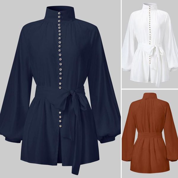 women's blouses & shirts zanzea vintage women blouse puff long sleeve fashion stand collar shirt button office lady solid blusas 5xl, White
women's blouses & shirts zanzea vintage women blouse puff long sleeve fashion stand collar shirt button office lady solid blusas 5xl, White