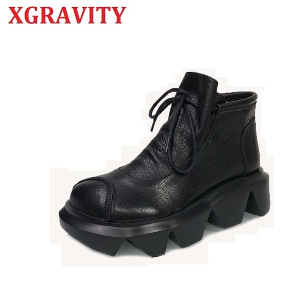 xgravity hand-made vintage thick sole platform shoes cow leather boots women casual footwear ladies fashion boots girl shoe s126 210429, Black
xgravity hand-made vintage thick sole platform shoes cow leather boots women casual footwear ladies fashion boots girl shoe s126 210429, Black
