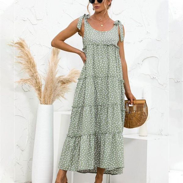 casual dresses polka-dot dress women o-neck tank sleeveless print splicing longuette women's clothing robes longues pour les femmes été, Black;gray
casual dresses polka-dot dress women o-neck tank sleeveless print splicing longuette women's clothing robes longues pour les femmes été, Black;gray