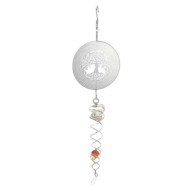 decorative objects & figurines 3d wind spinner tree of life wall hanging ornament stainless steel spiral chimes with tail ball home room dec
decorative objects & figurines 3d wind spinner tree of life wall hanging ornament stainless steel spiral chimes with tail ball home room dec