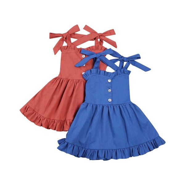 girl's dresses 2021 summer lovely baby girls princess dress 2 colors solid ruffles sleeveless button a-line mini sundress 0-24m, Red;yellow
girl's dresses 2021 summer lovely baby girls princess dress 2 colors solid ruffles sleeveless button a-line mini sundress 0-24m, Red;yellow