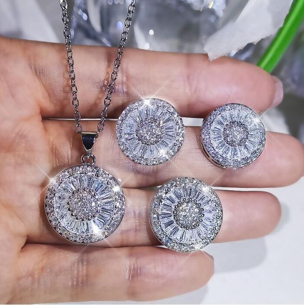 sparkling live luxury jewelry set ins sell 925 sterling silver full princess white diamond stud earring wedding ring clavicle necklace, Slivery;golden
sparkling live luxury jewelry set ins sell 925 sterling silver full princess white diamond stud earring wedding ring clavicle necklace, Slivery;golden
