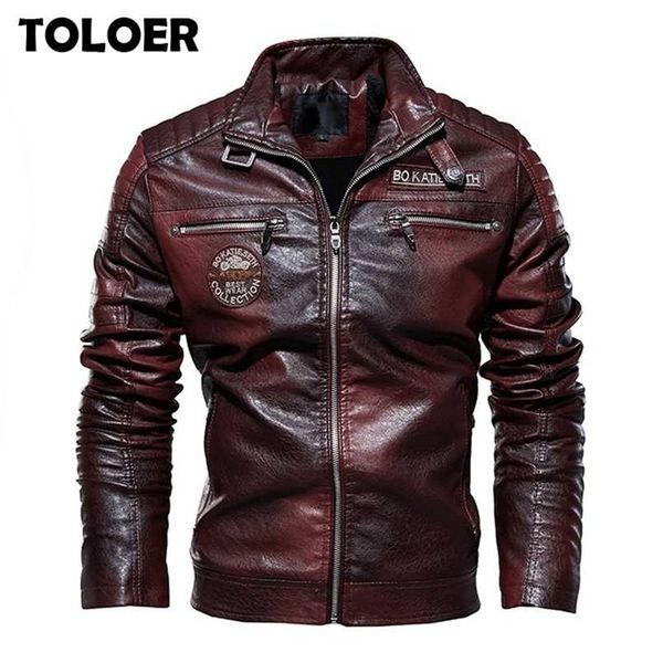 mens leather jackets casual winter fleece jacket biker leather coats windbreaker male warm stand collar pu leather jackets 211201, Black
mens leather jackets casual winter fleece jacket biker leather coats windbreaker male warm stand collar pu leather jackets 211201, Black
