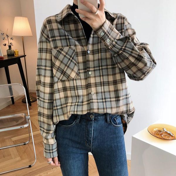 original design plaid shirt women autumn oversize fashion ladies soft cotton thick shirts loose vintage chic shirt jacket, White
original design plaid shirt women autumn oversize fashion ladies soft cotton thick shirts loose vintage chic shirt jacket, White