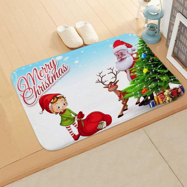 carpets household items, 120cm santa claus, snowman non-slip carpet, living roomdecoration, bathroom pad foot can absorb watercarpet