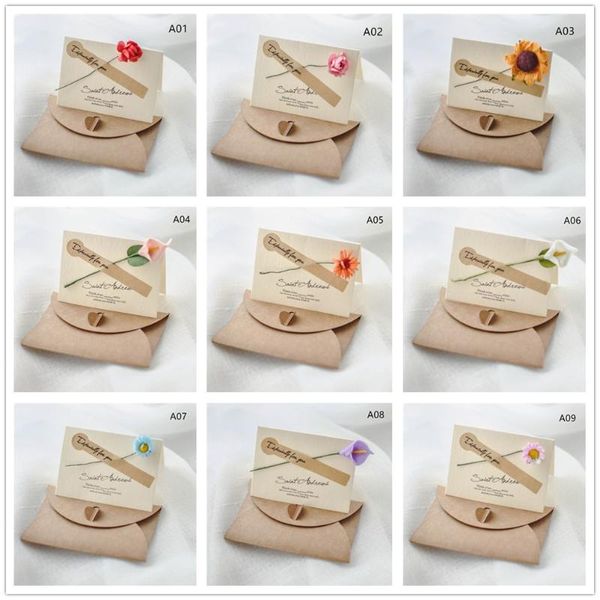 gift wrap 1pc diy kraft paper greeting card with dry flower handmade wish thank you invitation wedding birthday party decors supplies
gift wrap 1pc diy kraft paper greeting card with dry flower handmade wish thank you invitation wedding birthday party decors supplies