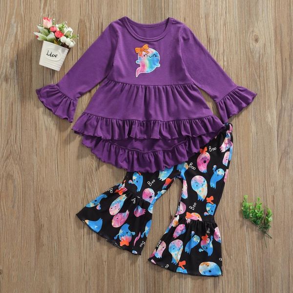 clothing sets 1-6years infant kids baby girls halloween clothes set flare long sleeve ghost embroidery shirt colorful pants 2pcs outfit, White
clothing sets 1-6years infant kids baby girls halloween clothes set flare long sleeve ghost embroidery shirt colorful pants 2pcs outfit, White