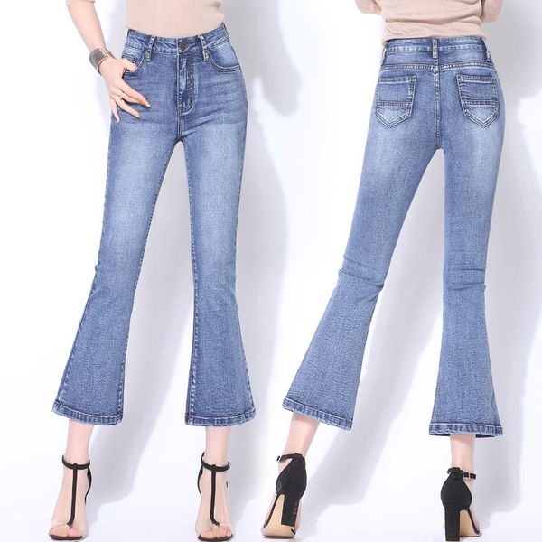 women's jeans brand pants 2021 ankle-length flare female elastic skinny washed soft women office lady blue
women's jeans brand pants 2021 ankle-length flare female elastic skinny washed soft women office lady blue