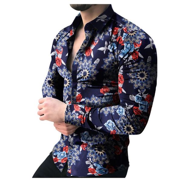 men's casual shirts autumn long sleeve shirt rose print button up harajuku men turn-down collar for chemise homme, White;black
men's casual shirts autumn long sleeve shirt rose print button up harajuku men turn-down collar for chemise homme, White;black