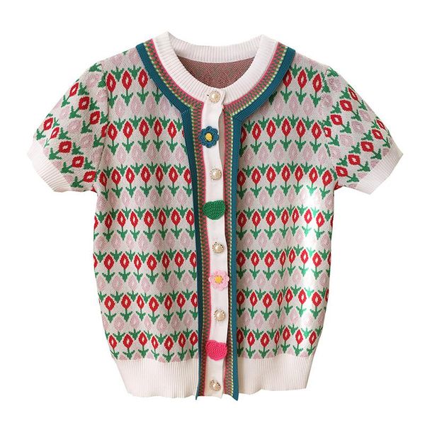 women's knits & tees grass jacquard single-breasted ice silk knit sweater all-match knitted cardigan 2021 summer fashion clothing, White
women's knits & tees grass jacquard single-breasted ice silk knit sweater all-match knitted cardigan 2021 summer fashion clothing, White