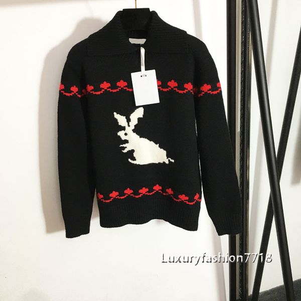 women's sweaters high end fashion woman blouses little rabbit jacquard design lapel sleeve long women's knitted shirt fh1k, White;black
women's sweaters high end fashion woman blouses little rabbit jacquard design lapel sleeve long women's knitted shirt fh1k, White;black