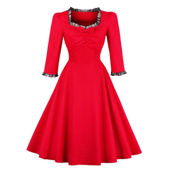 casual dresses 1841s nice autumn bowknot mid calf patchwork elegant party dress retro square neck women pleated red, Black;gray
casual dresses 1841s nice autumn bowknot mid calf patchwork elegant party dress retro square neck women pleated red, Black;gray