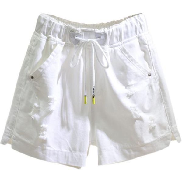 women's shorts brand women cotton denim short ripped fashion summer styles jeans streetwears elastic waist female elegant j3474, White;black
women's shorts brand women cotton denim short ripped fashion summer styles jeans streetwears elastic waist female elegant j3474, White;black