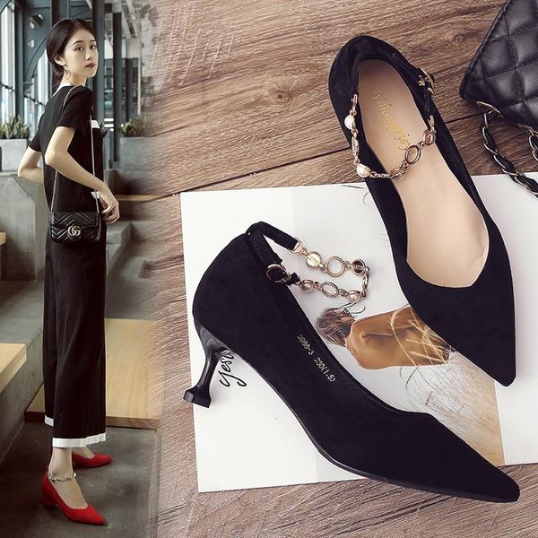 dress shoes women's high heels 2021 autumn wild suede black pointed casual work single
dress shoes women's high heels 2021 autumn wild suede black pointed casual work single