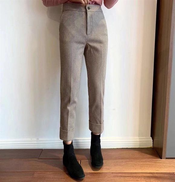 women's pants & capris women grey/brown stripe wool blend cropped - ladies long trouser, Black;white
women's pants & capris women grey/brown stripe wool blend cropped - ladies long trouser, Black;white