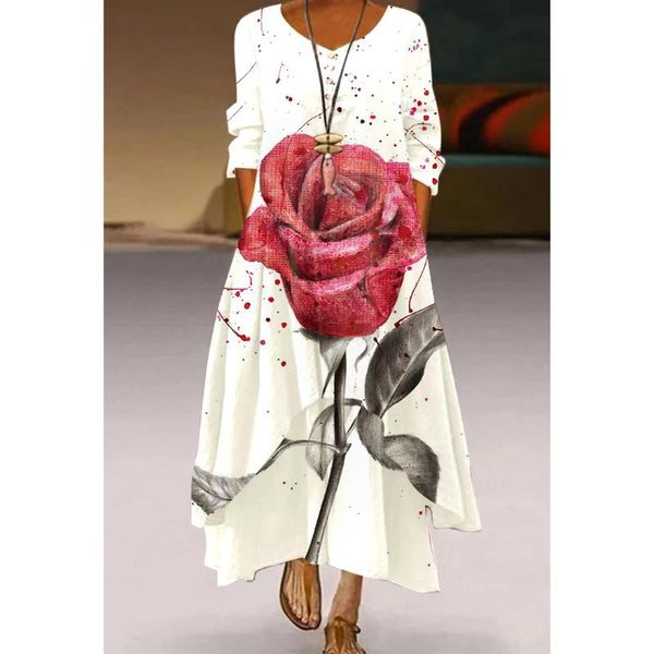 casual dresses women 3d print roses elegant ladies dress high waist long sleeve fashion v-neck flowers boho beachwear party, Black;gray
casual dresses women 3d print roses elegant ladies dress high waist long sleeve fashion v-neck flowers boho beachwear party, Black;gray