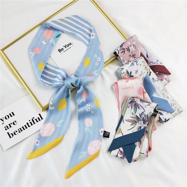 scarves squar head scarf fashion print neck women satin headband for hair tie ladies ribbon accessories girls bandana, Blue;gray
scarves squar head scarf fashion print neck women satin headband for hair tie ladies ribbon accessories girls bandana, Blue;gray