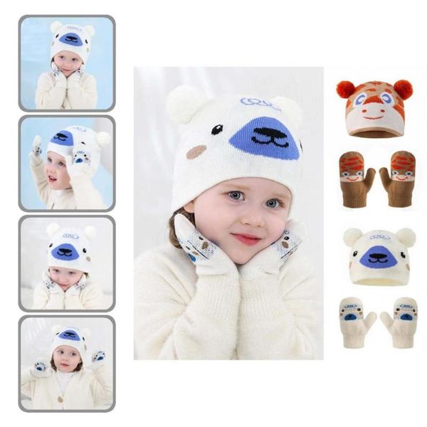 berets boys girls 1 set warm pompoms cap autumn winter kids hat gloves all match for party, Blue;gray
berets boys girls 1 set warm pompoms cap autumn winter kids hat gloves all match for party, Blue;gray