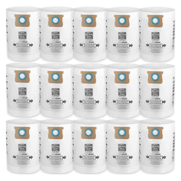 vacuum cleaners 15-pack shop vac bags 10-14 gallon,wet dry type f&type i,for shop-vac 9066200 9067200 replace part
vacuum cleaners 15-pack shop vac bags 10-14 gallon,wet dry type f&type i,for shop-vac 9066200 9067200 replace part