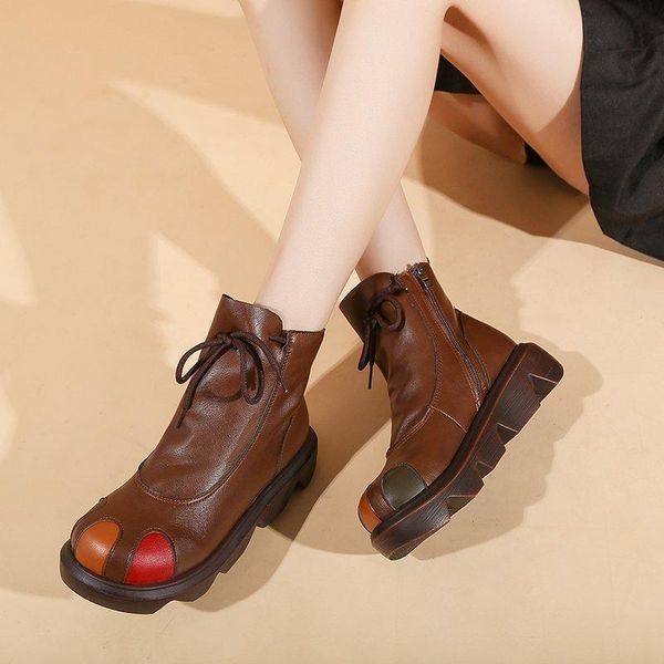 boots 2021 winter retro woman fashion ankle platform women's shoes thick sole women leather round toe, Black
boots 2021 winter retro woman fashion ankle platform women's shoes thick sole women leather round toe, Black