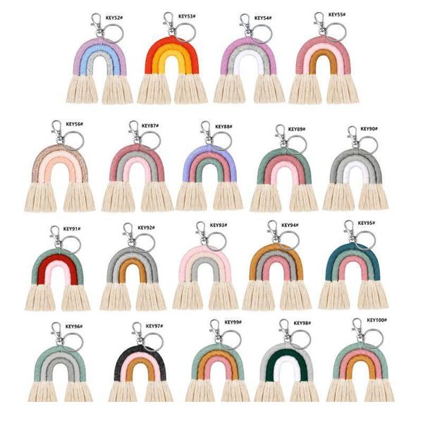 weaving rainbow keychains for women boho handmade key holder keyring macrame bag charm car jllbxj
weaving rainbow keychains for women boho handmade key holder keyring macrame bag charm car jllbxj