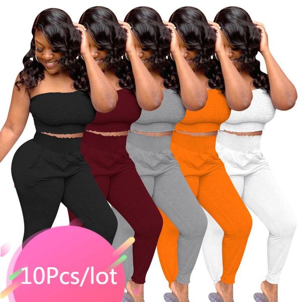 women's two piece pants bulk item wholesale lots summer clothes pieces outfits women strapless crop ruched long set lounge wear 202, White
women's two piece pants bulk item wholesale lots summer clothes pieces outfits women strapless crop ruched long set lounge wear 202, White