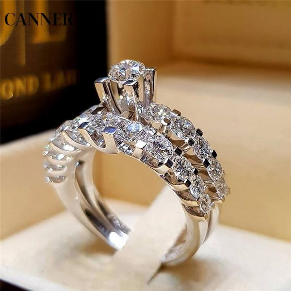 wedding rings canner crystal white zircon stone ring set luxury engagement bridal for women jewelry, Slivery;golden
wedding rings canner crystal white zircon stone ring set luxury engagement bridal for women jewelry, Slivery;golden