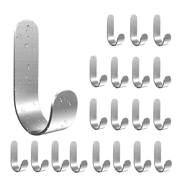 hooks & rails 20 pack self adhesive hooks, robe bath towel stainless steel wall utility rustproof hanger
hooks & rails 20 pack self adhesive hooks, robe bath towel stainless steel wall utility rustproof hanger