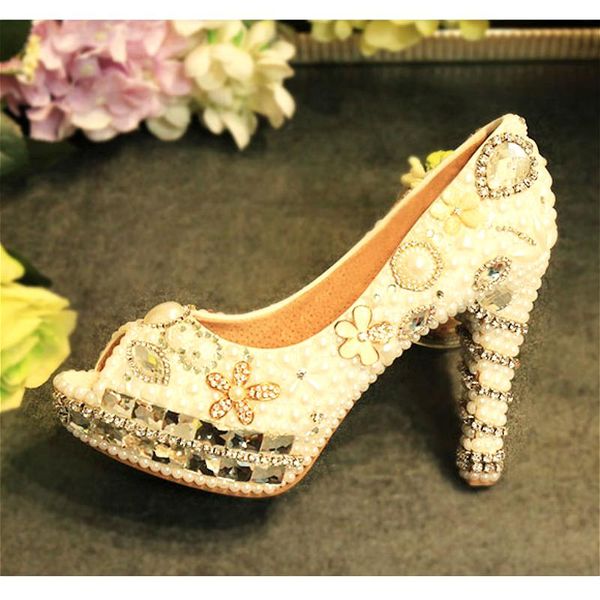 dress shoes womens wedding white pearl flower peep toe crystal pumps bride high heels female rhinestone party shoe big size 43, Black
dress shoes womens wedding white pearl flower peep toe crystal pumps bride high heels female rhinestone party shoe big size 43, Black