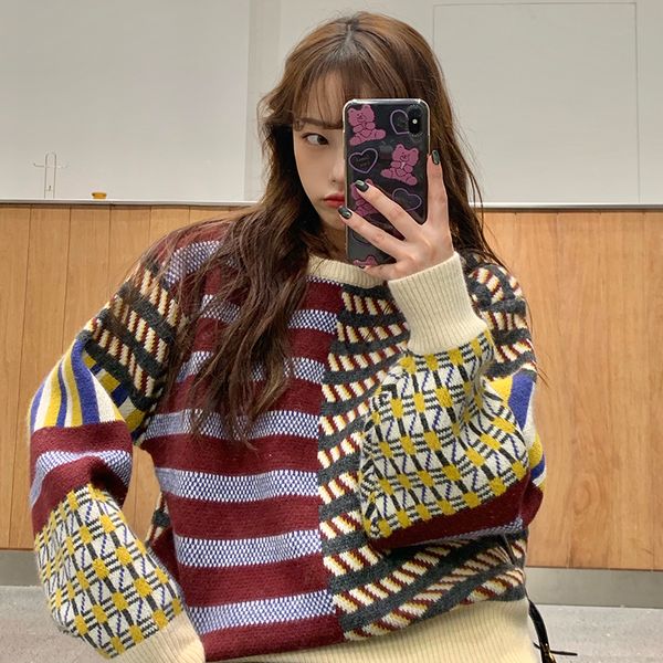 2021 new autumn winter loose knitted korean style stripe vintage warm sweaters and pullovers womens (c8182) vrmb, White;black
2021 new autumn winter loose knitted korean style stripe vintage warm sweaters and pullovers womens (c8182) vrmb, White;black