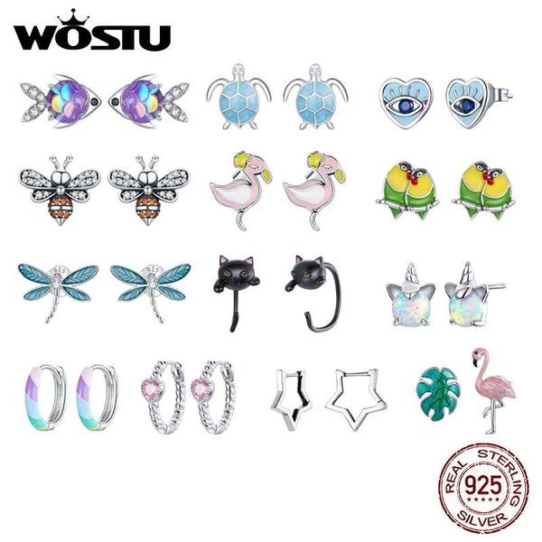 wostu 100% 925 sterling silver animals sea bee flamingo unicorn opal stud earrings for women wedding fashion anniversary jewelry 220211, Golden;silver
wostu 100% 925 sterling silver animals sea bee flamingo unicorn opal stud earrings for women wedding fashion anniversary jewelry 220211, Golden;silver