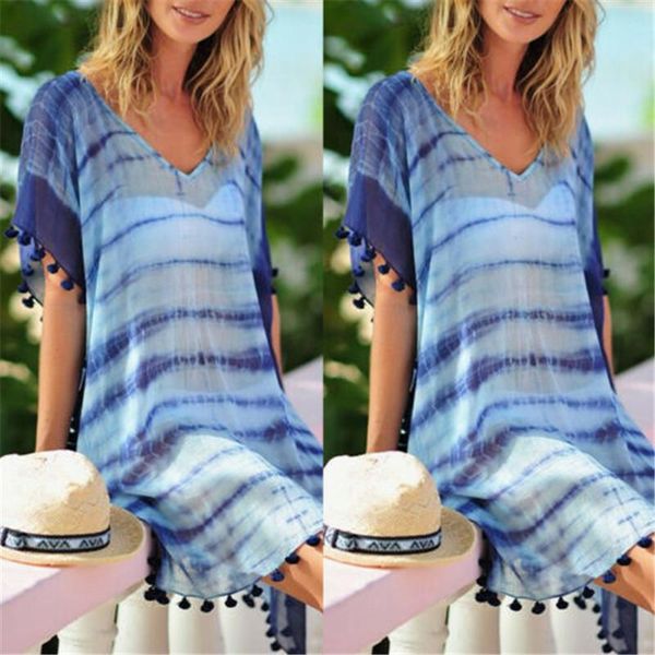 women's swimwear summer ladies lace chiffon bikini tassel cover up beachwear kaftan shirtdress, White;black
women's swimwear summer ladies lace chiffon bikini tassel cover up beachwear kaftan shirtdress, White;black