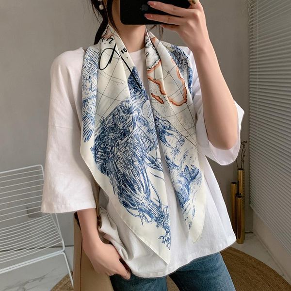 scarves spring women scarf quality shawl silk fashion headscarf beach sunscreen bag 90cm*90cm, Blue;gray
scarves spring women scarf quality shawl silk fashion headscarf beach sunscreen bag 90cm*90cm, Blue;gray