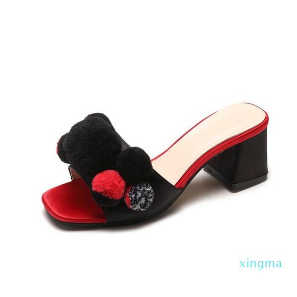 dress shoes for women fashion high heels plush ball bandage sandals pumps flip flop casual peep toe slippers size 39, Black
dress shoes for women fashion high heels plush ball bandage sandals pumps flip flop casual peep toe slippers size 39, Black