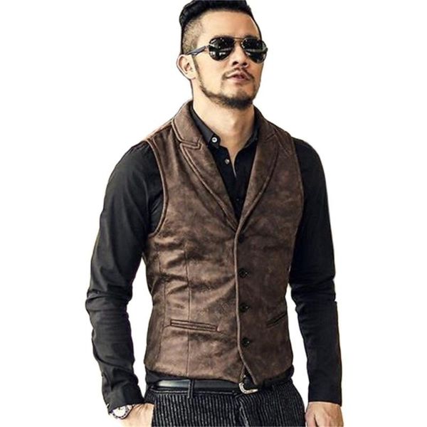 men's vests suede slim fit single breasted brand mens gothic steampunk victorian style waistcoat men casual sleeveless suit blazer, Black;white
men's vests suede slim fit single breasted brand mens gothic steampunk victorian style waistcoat men casual sleeveless suit blazer, Black;white