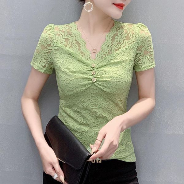 summer korean clothes t-shirt fashion v-neck lace button women short sleeve slim bottoming shirt tees new 2021 t12827a, White
summer korean clothes t-shirt fashion v-neck lace button women short sleeve slim bottoming shirt tees new 2021 t12827a, White