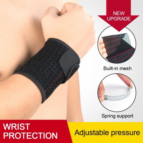 wrist support adjustable soft wristband suitable for gym sports basketball protector breathable bandage, Black;red
wrist support adjustable soft wristband suitable for gym sports basketball protector breathable bandage, Black;red