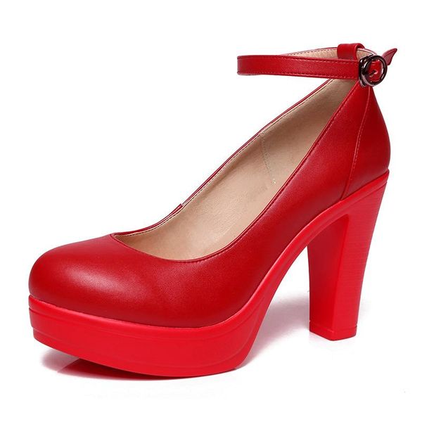 dress shoes high-heeled round head thick with waterproof platform red wedding show t taiwan extra large code women's, Black
dress shoes high-heeled round head thick with waterproof platform red wedding show t taiwan extra large code women's, Black