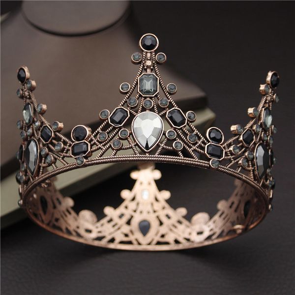 vintage baroque crown bridal tiaras headband black crystal wedding hair accessories prom cake round diadem head jewelry, Slivery;golden
vintage baroque crown bridal tiaras headband black crystal wedding hair accessories prom cake round diadem head jewelry, Slivery;golden