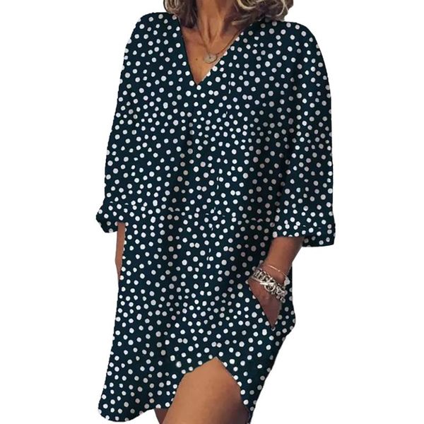 casual dresses women floral printed dress v-neck 3/4 sleeve polka dot pocket beach boho mini female elegant sundress d30, Black;gray
casual dresses women floral printed dress v-neck 3/4 sleeve polka dot pocket beach boho mini female elegant sundress d30, Black;gray