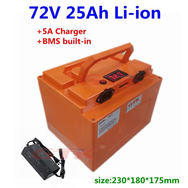 72v 25ah 20ah lithium li-ion battery pack with bms for 2000w 3000w electric scooter ebike electric motocycle+5a charger
72v 25ah 20ah lithium li-ion battery pack with bms for 2000w 3000w electric scooter ebike electric motocycle+5a charger