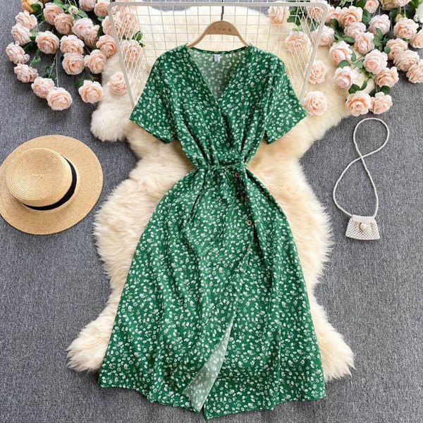 casual dresses summer for women 2022 elegant french floral print midi dress v neck short sleeve front button wrap, Black;gray
casual dresses summer for women 2022 elegant french floral print midi dress v neck short sleeve front button wrap, Black;gray