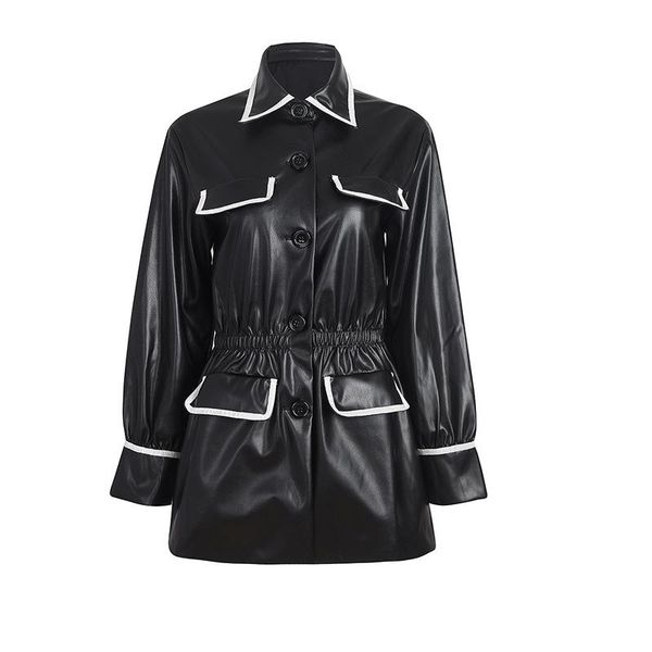 women's jackets artificial leather jacket leisure pu loose locomotive street black medium length windbreaker women, Black;brown
women's jackets artificial leather jacket leisure pu loose locomotive street black medium length windbreaker women, Black;brown