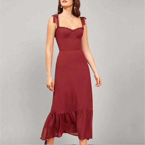 new ruffle trim long wrap chiffon elegant sleeveless women summer red es 2021 ladies a line pleated tzex, Black;gray
new ruffle trim long wrap chiffon elegant sleeveless women summer red es 2021 ladies a line pleated tzex, Black;gray