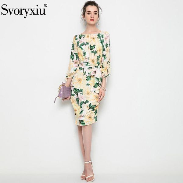 svoryxiu 2021 runway designer summer midi dress women's elegant 3/4 sleeve yellow camellia flower print dresses vestdios casual, Black;gray
svoryxiu 2021 runway designer summer midi dress women's elegant 3/4 sleeve yellow camellia flower print dresses vestdios casual, Black;gray