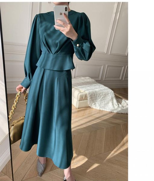 new 2021 spring suits sleeve o-neck with two-pieces sets pure color women long skirt 9i6v, Black
new 2021 spring suits sleeve o-neck with two-pieces sets pure color women long skirt 9i6v, Black
