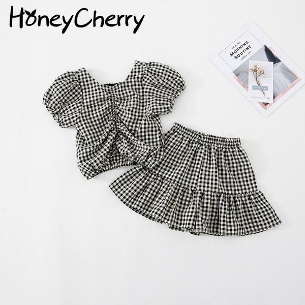 clothing sets girls plaid suit summer back bow culottes set of two cloth baby girl outfit clothes, White
clothing sets girls plaid suit summer back bow culottes set of two cloth baby girl outfit clothes, White