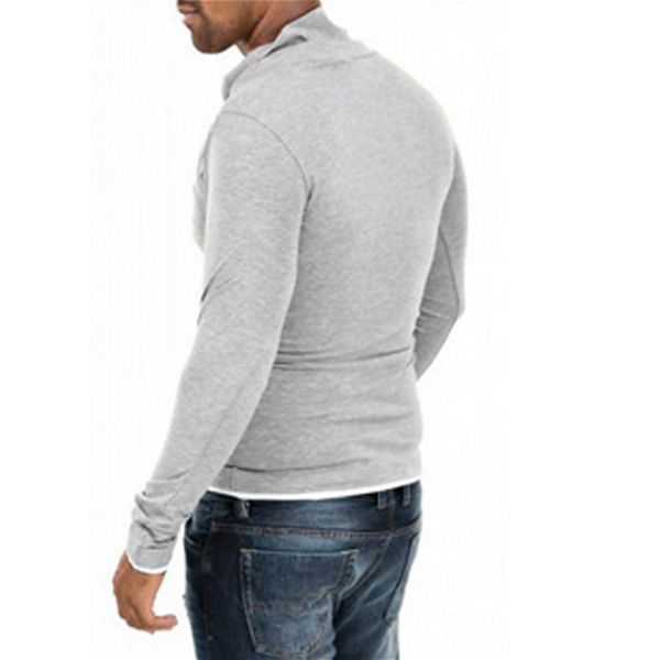 2019 new mes t shirt summer long sleeve fashion mens slim fit irregular solid button tee t-shirt turtleneck, Black;blue
2019 new mes t shirt summer long sleeve fashion mens slim fit irregular solid button tee t-shirt turtleneck, Black;blue